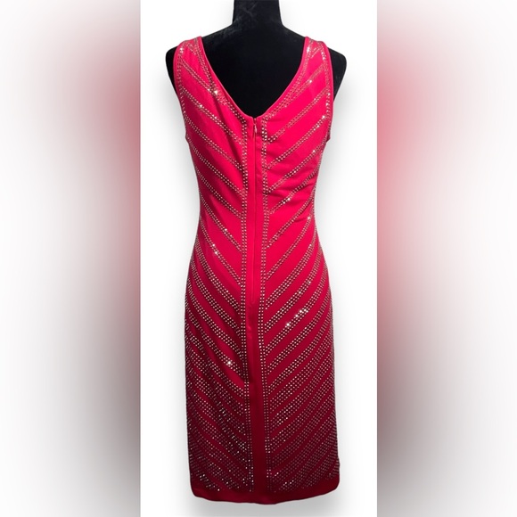 Carmen Marc Valvo Womens Cut and Sew Sparkly Cocktail Dress Size L - Picture 7 of 16